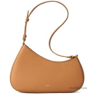 Vegan Leather Mini Shoulder Bag, Compact Crossbody with Multiple Pockets